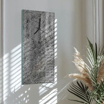 Ceas din sticlă dreptunghiular vertical Zid de beton