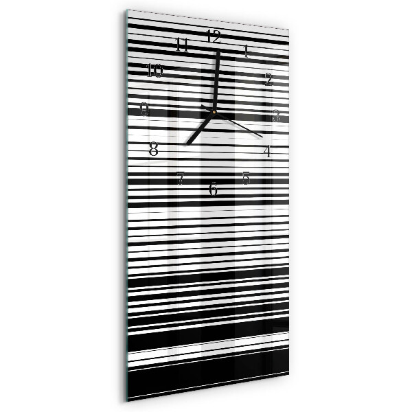 Ceas din sticlă dreptunghiular vertical Dungi