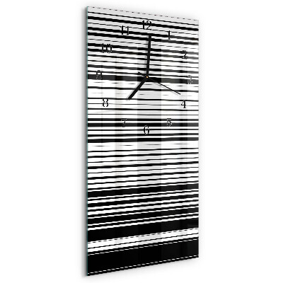 Ceas din sticlă dreptunghiular vertical Dungi