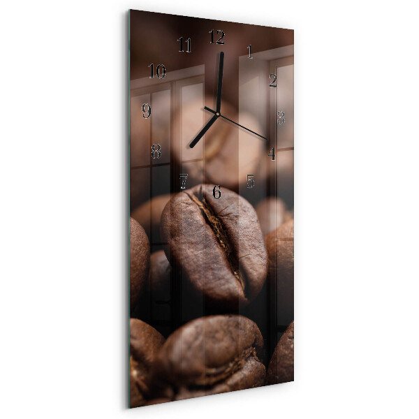 Ceas din sticlă dreptunghiular vertical Boabe de cafea