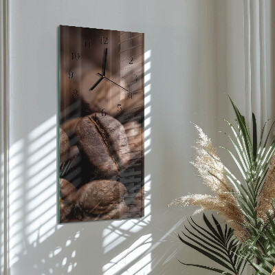 Ceas din sticlă dreptunghiular vertical Boabe de cafea