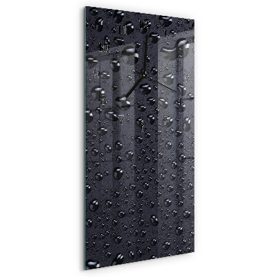 Ceas din sticlă dreptunghiular vertical Picături