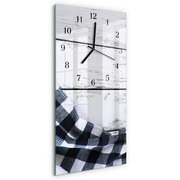 Ceas din sticlă dreptunghiular vertical Masă din material textil