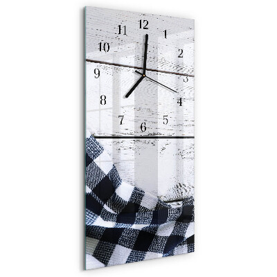 Ceas din sticlă dreptunghiular vertical Masă din material textil