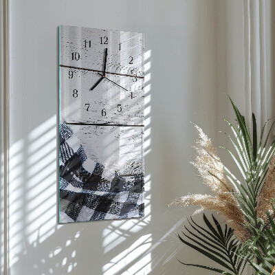 Ceas din sticlă dreptunghiular vertical Masă din material textil