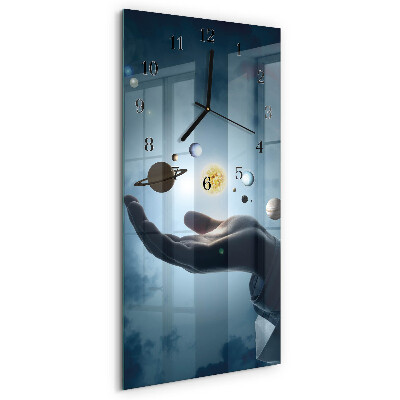 Ceas din sticlă dreptunghiular vertical Mâna Planetei