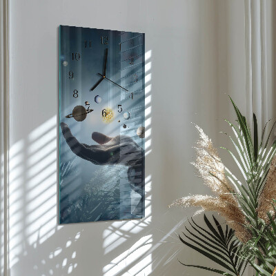 Ceas din sticlă dreptunghiular vertical Mâna Planetei