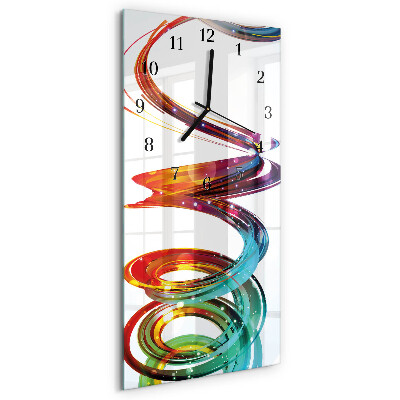Ceas din sticlă dreptunghiular vertical Spirală