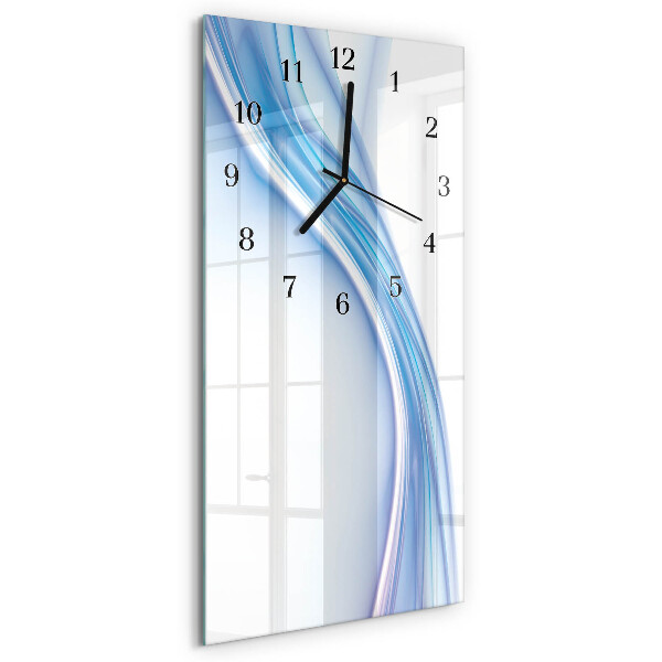 Ceas din sticlă dreptunghiular vertical Abstracție albastră