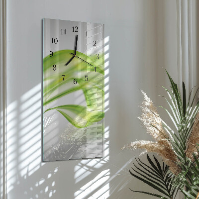 Ceas din sticlă dreptunghiular vertical Linii abstracte