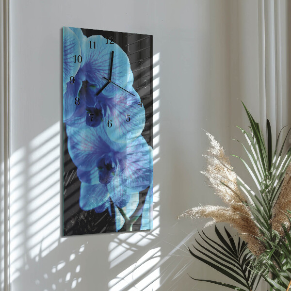 Ceas din sticlă dreptunghiular vertical Floare