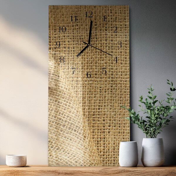 Ceas din sticlă dreptunghiular vertical Material textil