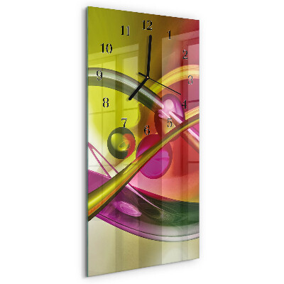Ceas din sticlă dreptunghiular vertical Abstracție