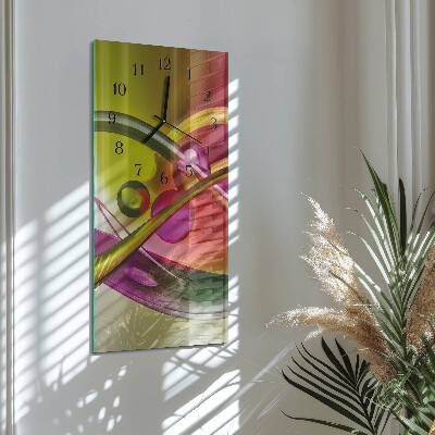 Ceas din sticlă dreptunghiular vertical Abstracție