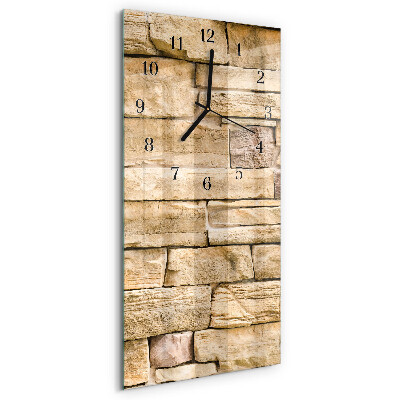 Ceas din sticlă dreptunghiular vertical Perete