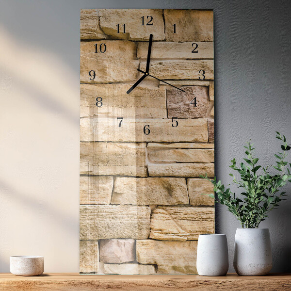 Ceas din sticlă dreptunghiular vertical Perete