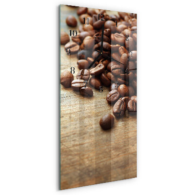 Ceas din sticlă dreptunghiular vertical Boabe de cafea