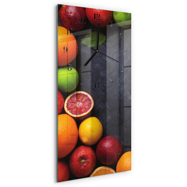 Ceas din sticlă dreptunghiular vertical Plantă de citrice