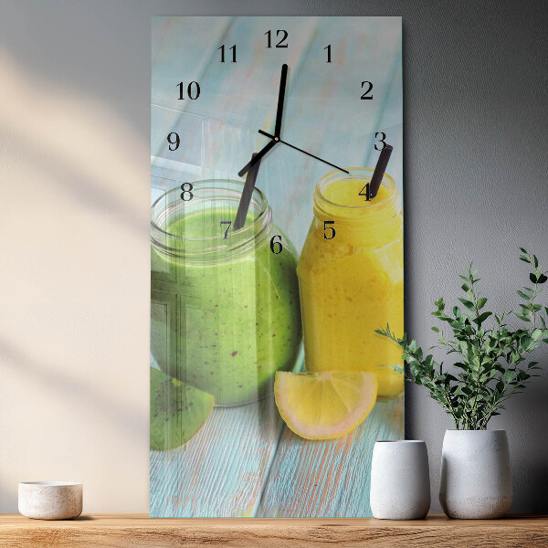 Ceas din sticlă dreptunghiular vertical Cocktailuri