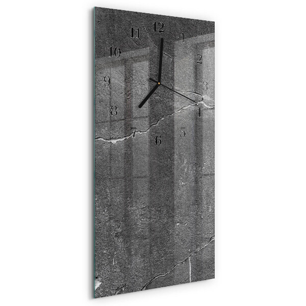 Ceas din sticlă dreptunghiular vertical Zid de piatră