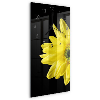 Ceas din sticlă dreptunghiular vertical Floare