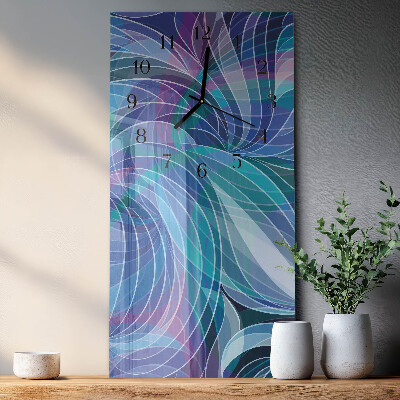 Ceas din sticlă dreptunghiular vertical Abstracție
