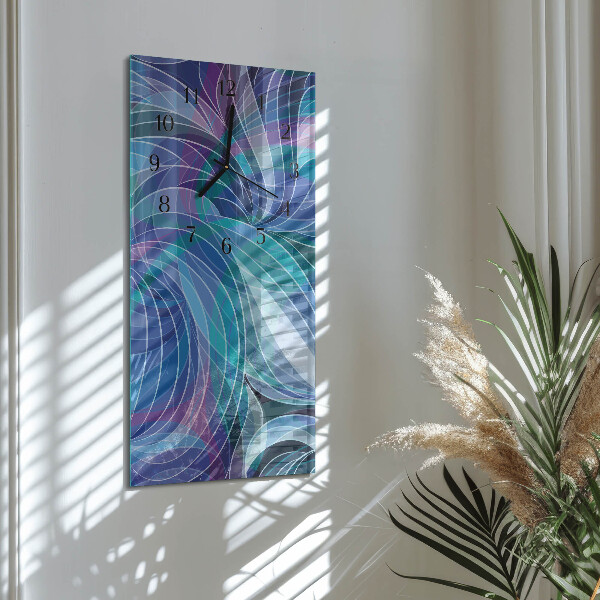 Ceas din sticlă dreptunghiular vertical Abstracție
