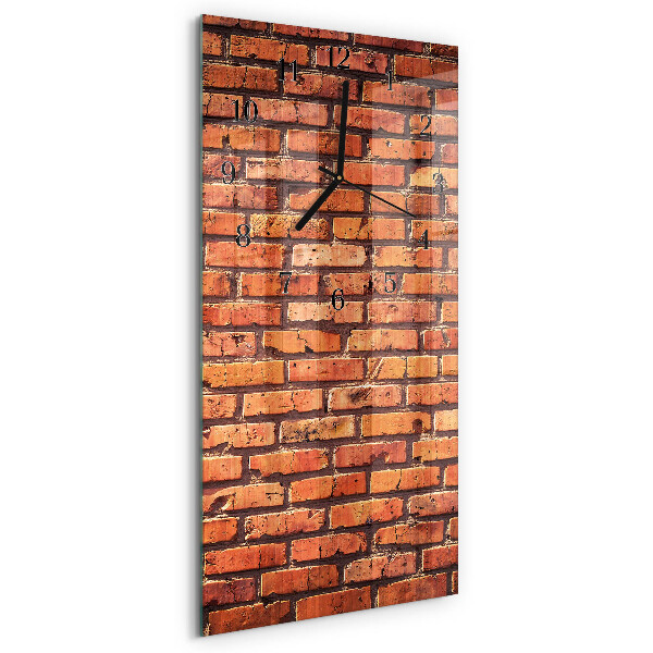 Ceas din sticlă dreptunghiular vertical Zid de cărămidă