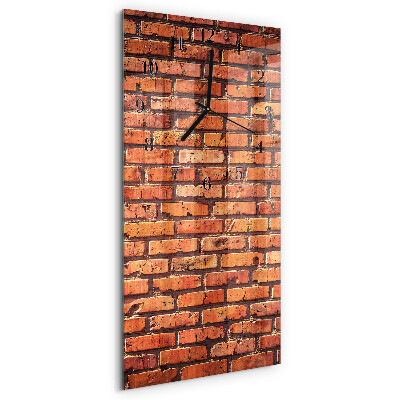 Ceas din sticlă dreptunghiular vertical Zid de cărămidă