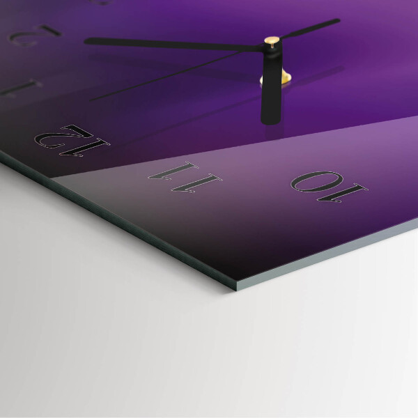 Ceas din sticlă dreptunghiular vertical Valuri de violet