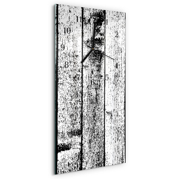 Ceas din sticlă dreptunghiular vertical Lemn