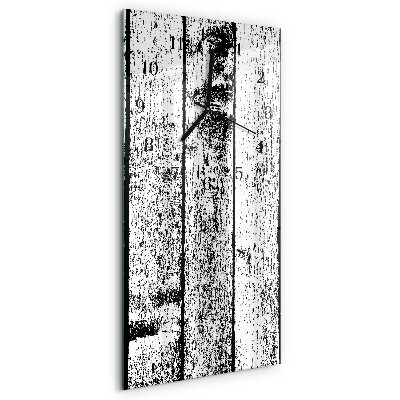 Ceas din sticlă dreptunghiular vertical Lemn