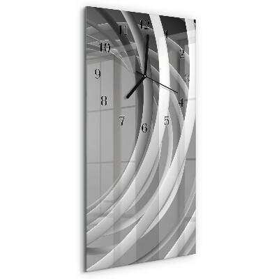 Ceas din sticlă dreptunghiular vertical Cercuri abstracte