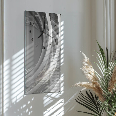 Ceas din sticlă dreptunghiular vertical Cercuri abstracte