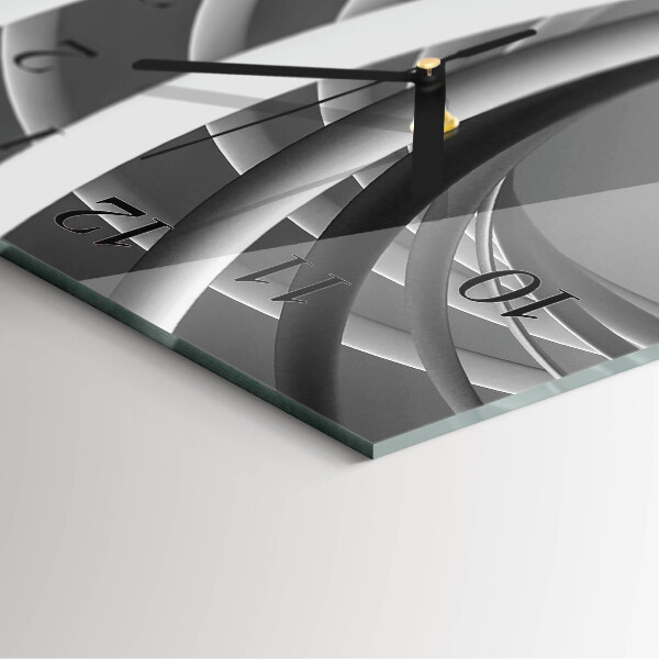 Ceas din sticlă dreptunghiular vertical Cercuri abstracte