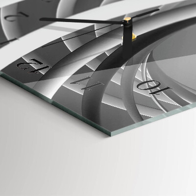 Ceas din sticlă dreptunghiular vertical Cercuri abstracte