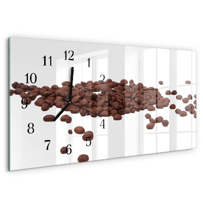 Ceas din sticlă orizontale Boabe de cafea