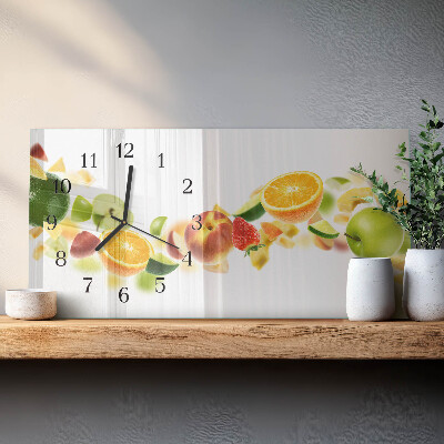 Ceas din sticlă orizontale Amestec de fructe