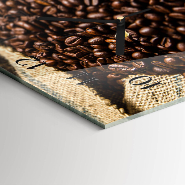 Ceas din sticlă orizontale Cafea