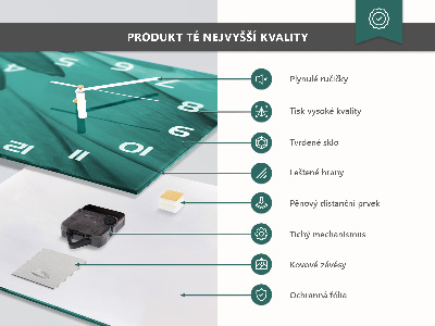 Ceas din sticlă orizontale Verdeața naturii