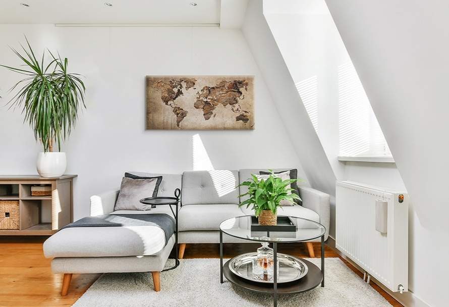 Perete camera de zi - de la spațiu gol la decor izbitoare