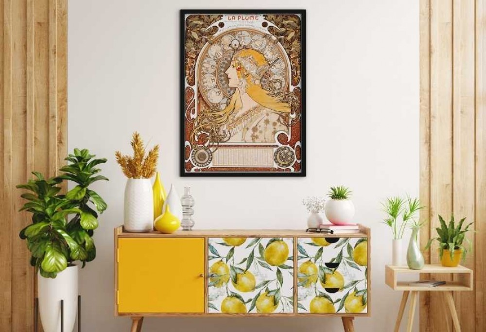 cum să utilizați o pictură murală pe mobilier